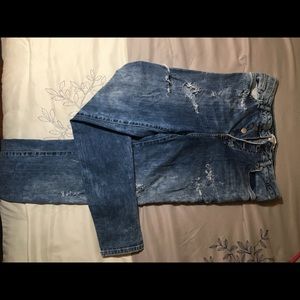 High waisted boyfriend skinny jeans